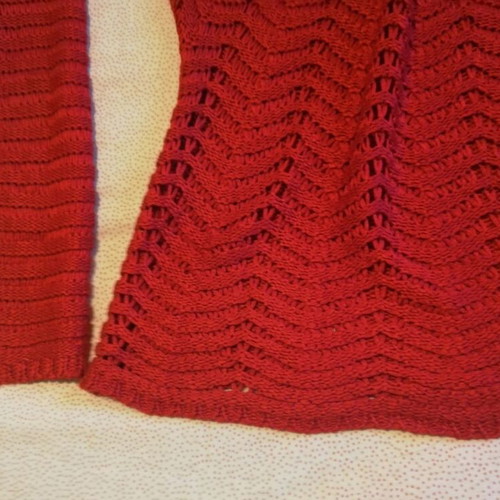 Knitted blouse red like new size M
