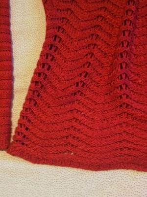 Knitted blouse red like new size M