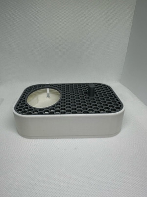 Oral-B toothbrush holder like new, minimal gray design