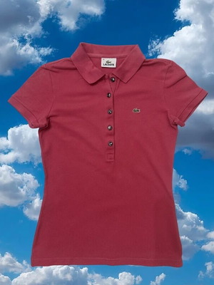 Lacoste Slim Fit Polo Shirt Raspberry Pink Size S Like New