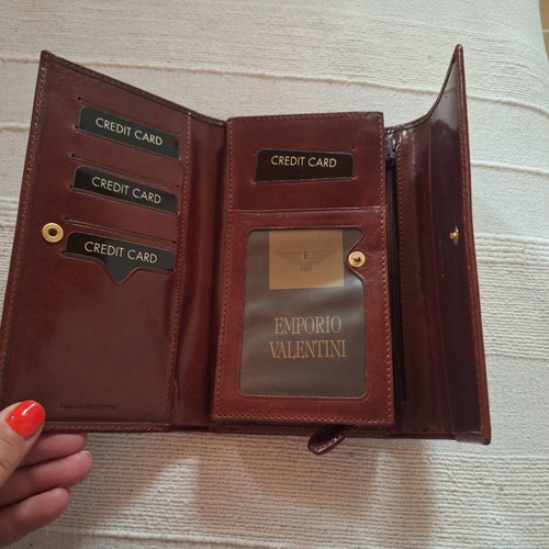 Emporio Valentini women's leather wallet Vera Pelle, brown