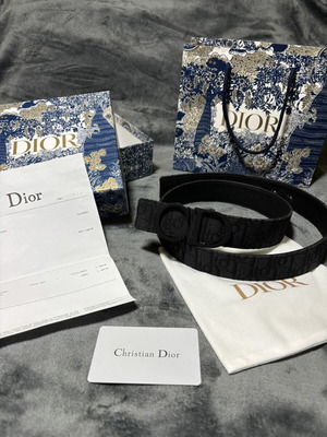 Ζώνη Christian Dior Oblique μεταχειρισμένη full set με κουτί και τσάντα