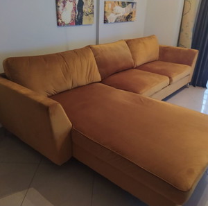 Γωνιακός καναπές βελούδο