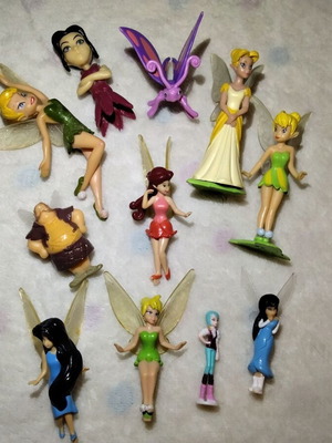 Tinker Bell Disney Fairies figures used, set of 11