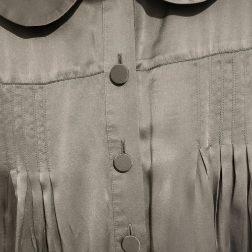 Women's satin shirt with collar H&M 42 like new, olive khaki