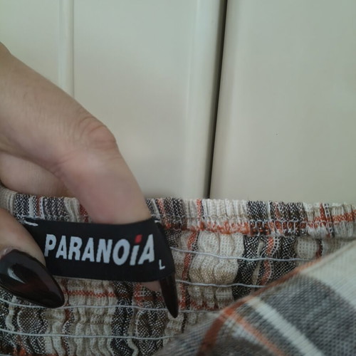 Checked crop top Paranoia like new, beige, size L