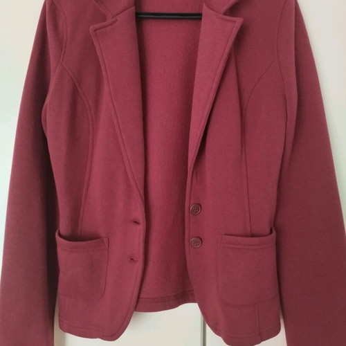 Stradivarius jacket with fleece lining like new, burgundy red