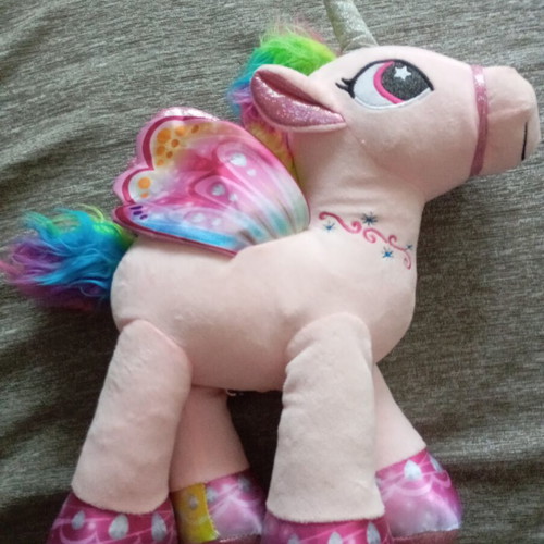 Large Jumbo Plush Unicorn Pegasus with Wings and Colorful Mane