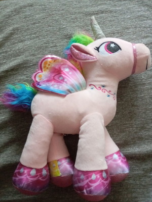 Large Jumbo Plush Unicorn Pegasus with Wings and Colorful Mane