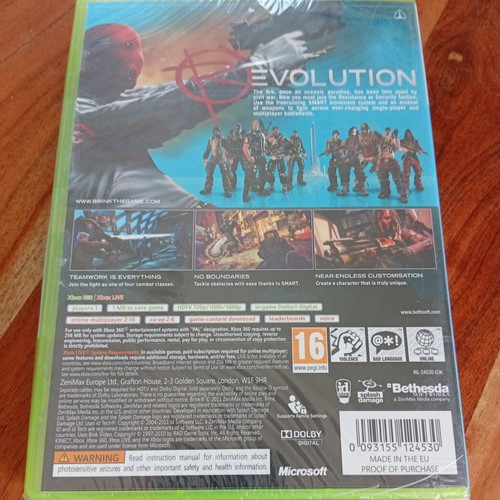 Xbox 360 Brink 2011 Bethesda PAL European R2 new sealed