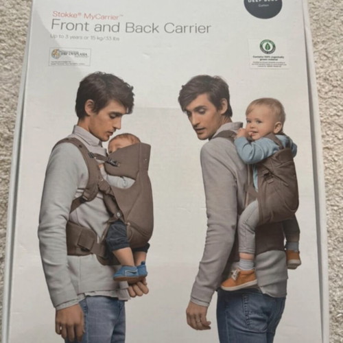 Stokke MyCarrier μπροστινός και πίσω μάρσιπος, Deep Blue, οργανικό βαμβάκι