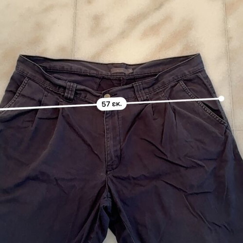 Men's Bermuda shorts used, navy chino size XXL