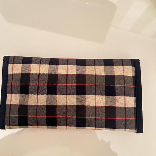 Checked wallet unused, blue