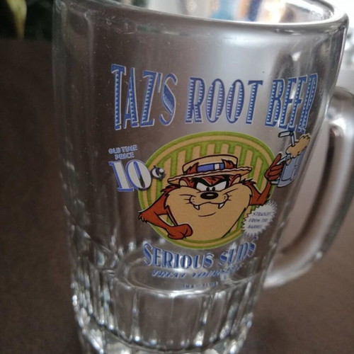 Taz collectible 90s beer glass used