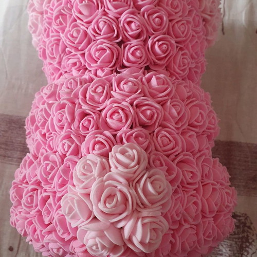 Rose bear made of artificial roses new