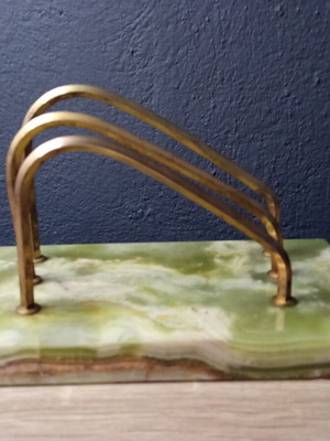 Vintage Onyx Letter Holder used