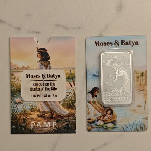 Pamp Suisse Moses & Batya 1 Oz Silver Bar