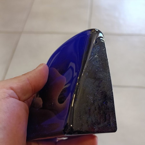 Handmade glass bookend like new