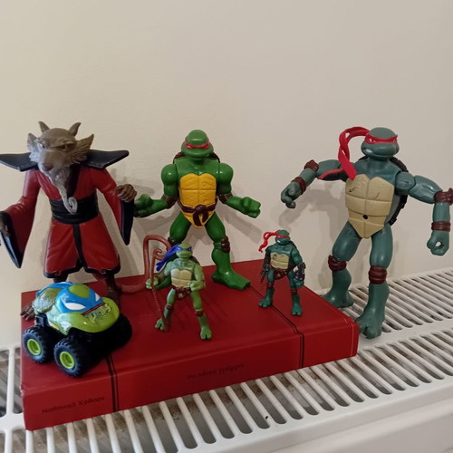 Teenage Mutant Ninja Turtles figures used