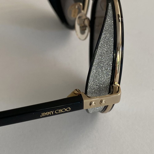 Jimmy Choo Andie/S J7QM3 round glitter sunglasses