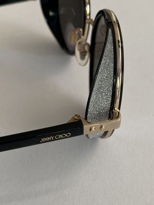Jimmy Choo Andie/S J7QM3 round glitter sunglasses