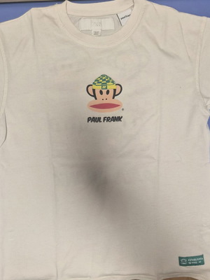 Paul Frank x Zara children's t-shirt used, size 9-10 years, white cotton