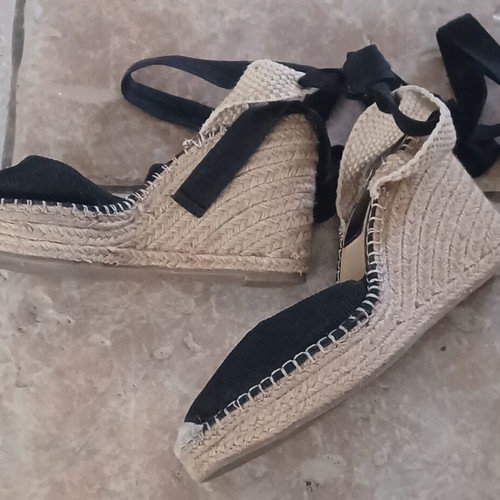 Zara platform shoes used, size 38, black and beige
