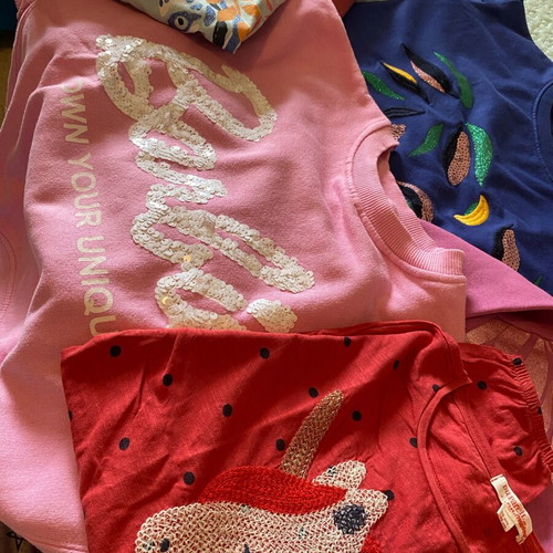 Girls' winter blouses used, sizes 140 cm and 146-152 cm, pack of 11