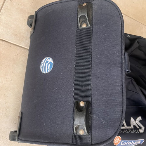 Champion Hellas Basketball Team Sports Bag with Wheels used, blue