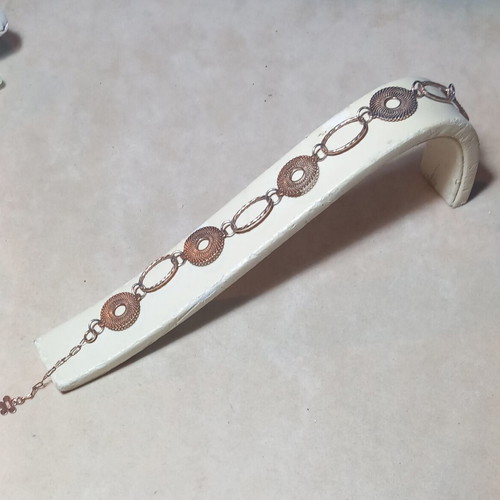 Silver Rose Gold Bracelet 925 Italian, new, delicate design