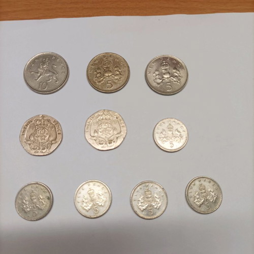 Great Britain Coins Used, Lot of 38 Pieces