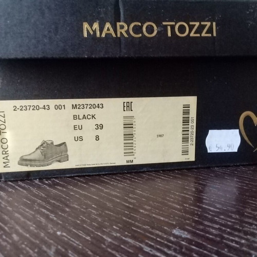 Oxfords women's Marco Tozzi size 39 like new, black