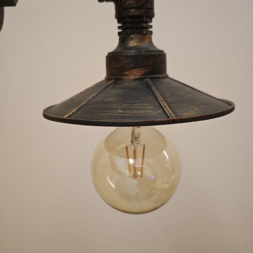 Vintage look wall lights like new with bulbs, plastic
