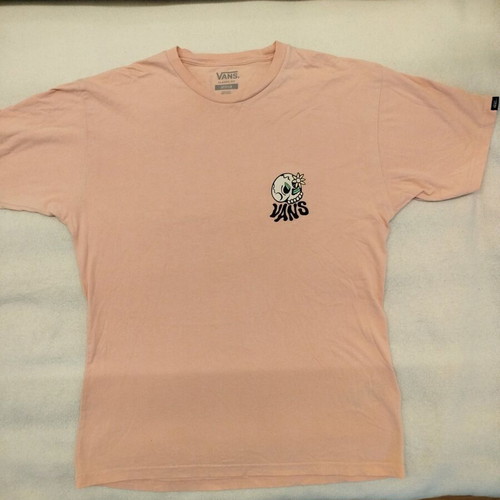 Vans T-shirt Medium pink with large back graphic like new