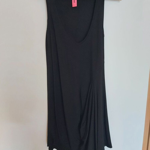 Women's black long dress like new with tie RENI LEZA