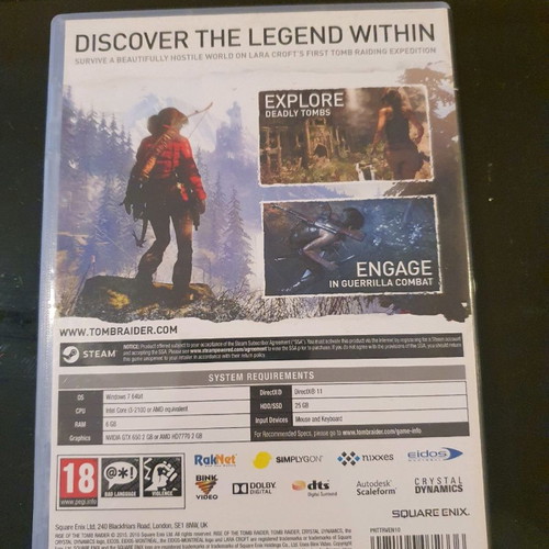 Rise of the Tomb Raider PC game used