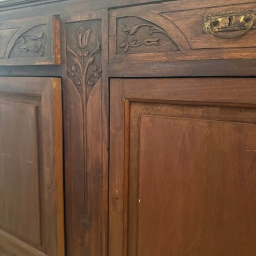 Antique buffet with marble top used