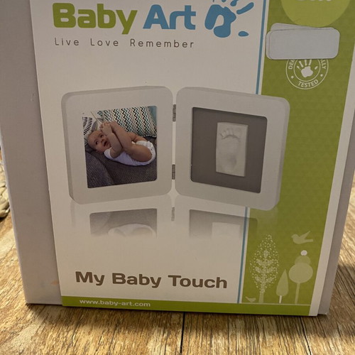 Baby Art frame with clay for baby footprint, new