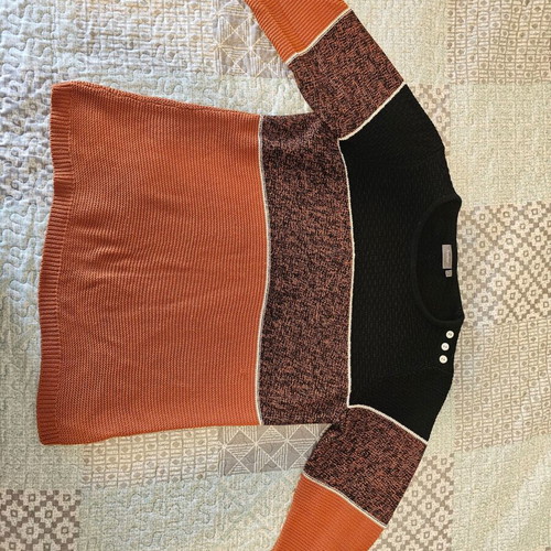 Fransa women's sweater like new, size L, black and brown
