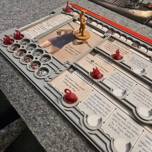 Cthulu Death May Die player dashboard 3D printed new, set of 5 gray with colorful card holders