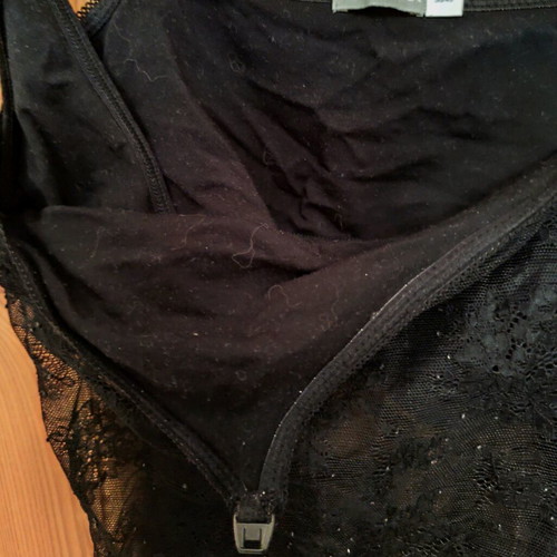 Vertbaudet lace nursing tank top 38/40 like new, black