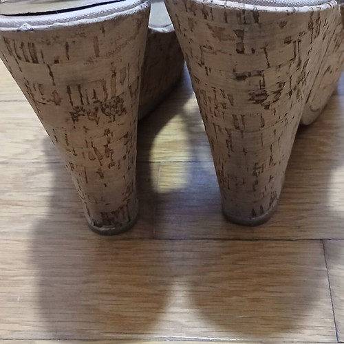 Replay women's platform sandals used, size 40, leather straps, cork sole