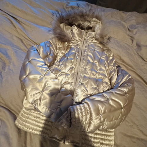 Gold jacket like new with rhinestones, size S