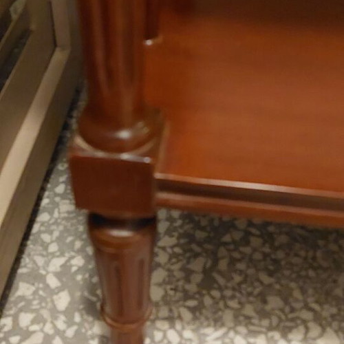 Walnut side table, handmade, 1970