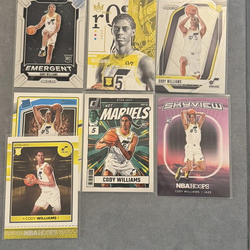 Panini 2024-25 NBA κάρτες rookie Cody Williams πακέτο 7 RC