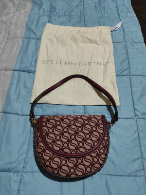 Stella McCartney Burgundy Frayme Medium shoulder bag new