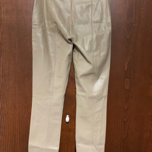 Zara beige leather pants like new, size S