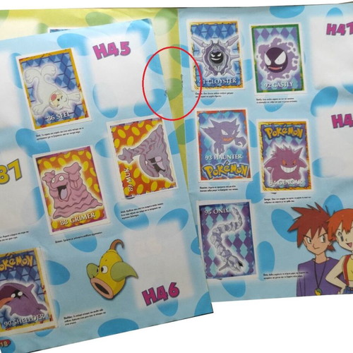 Pokémon Piasta Ola sticker album used, 128 stickers