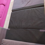 Compact sofa bed used with foldable cushions