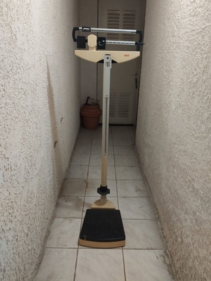 Seca Professional Body Composition Scale like new with height measure and wheels
